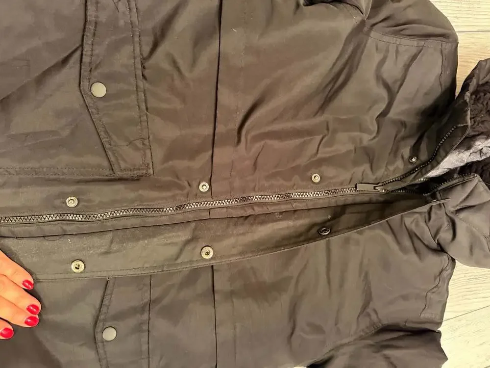 Swiss Alps Boys Winter Puffer Jacket Black Size 14/16